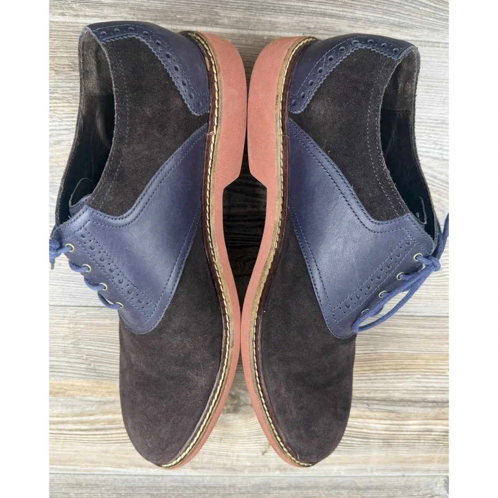 Cole Haan Men's Suede & Leather‎ Oxford Dress Shoes Brown/Blue Size 11M